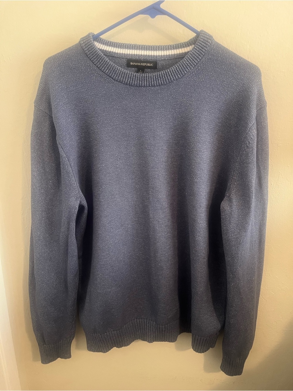 Banana Republic Men's Crewneck Sweater - Slate Blue